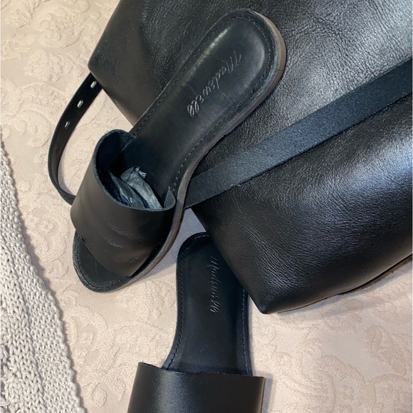 MADEWELL The Boardwalk Post Slide Sandal in Leather - Picture 8 of 13